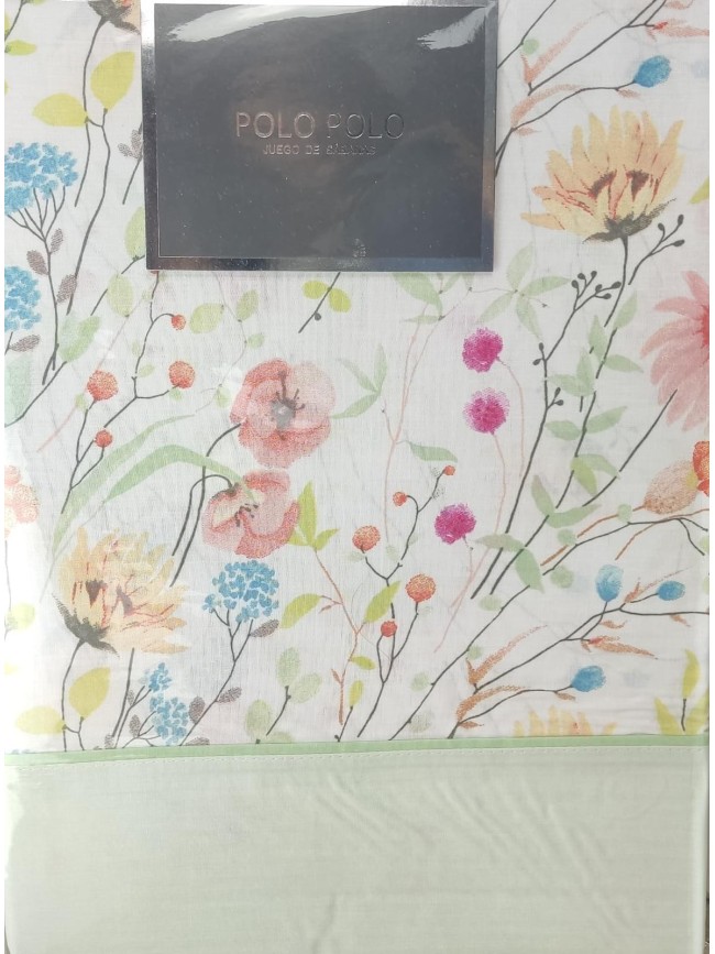 Juego Sabanas Verano Flor Polo Polo