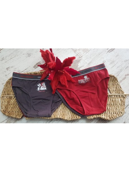 Slip Pack 2 Unds Caballero Motivo Navideños