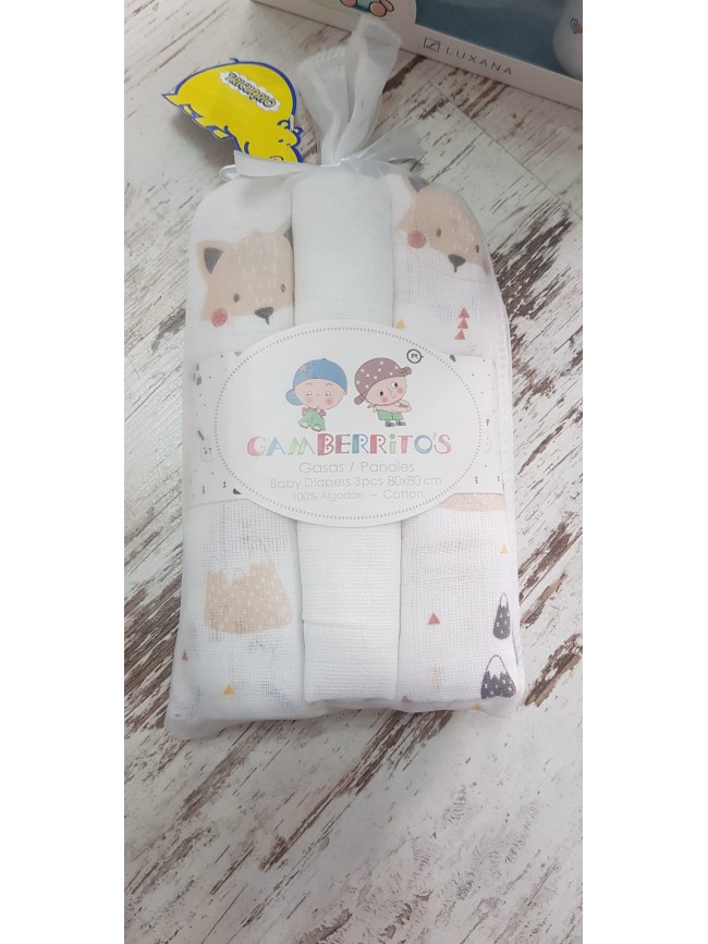 Gasa Pack 3 Unds Gamberritos