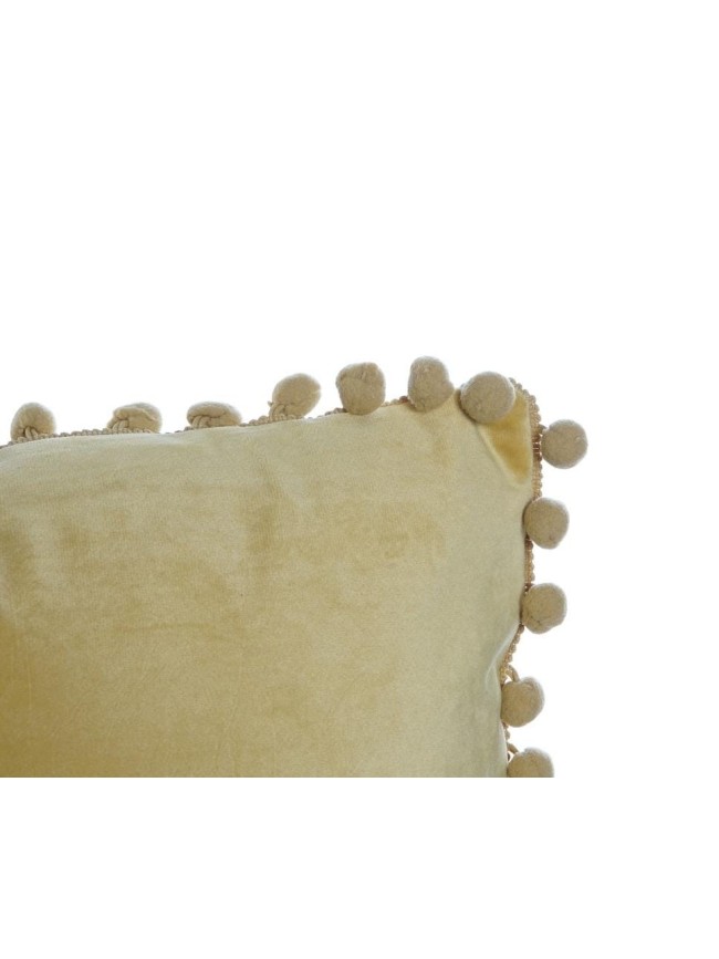 Cojin Simil Terciopelo Pompon