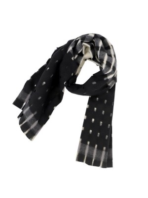 Bufanda Don Algodon Bicolor Perforada Negro