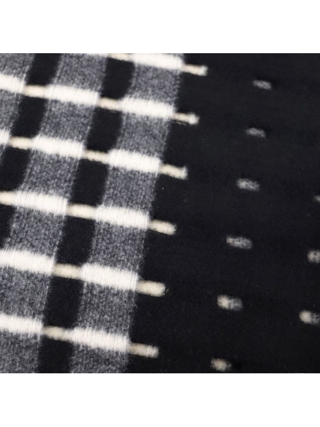 Bufanda Don Algodon Bicolor Perforada Negro