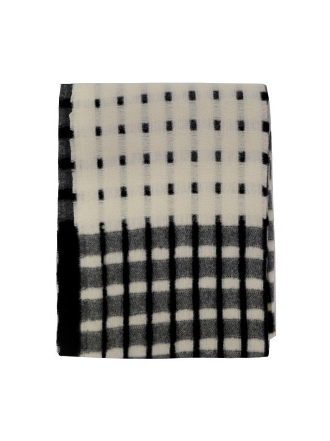 Bufanda Don Algodon Bicolor Perforada Negro