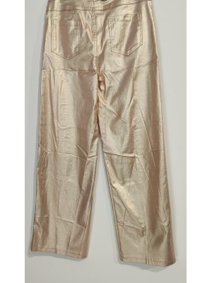 Pantalon Pata Recta Oro Rosa