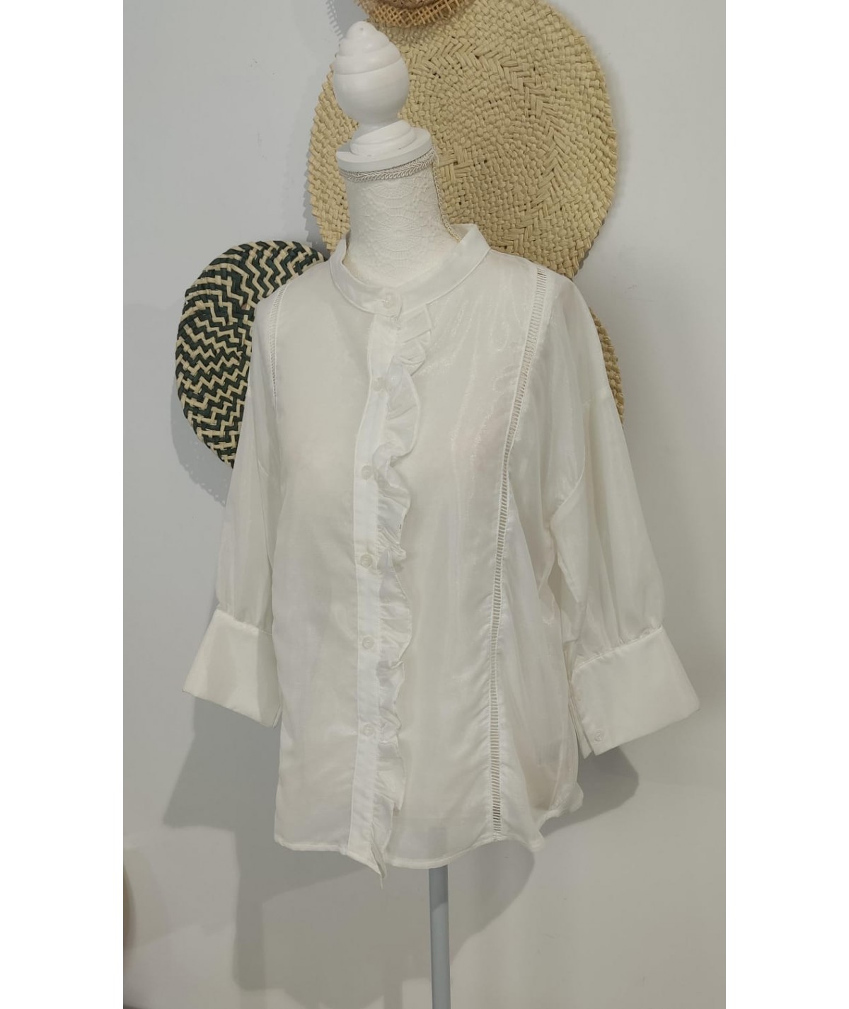 BLUSA CAMISA MANGA ANCHA