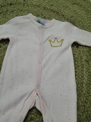 Pijama Bebé Algodon Nube-Corona Talla 0 - 24 Meses