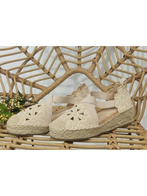 Esparteras Flor Beig