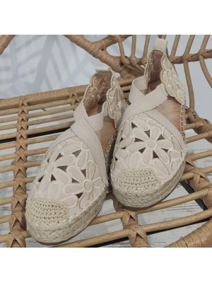 Esparteras Flor Beig