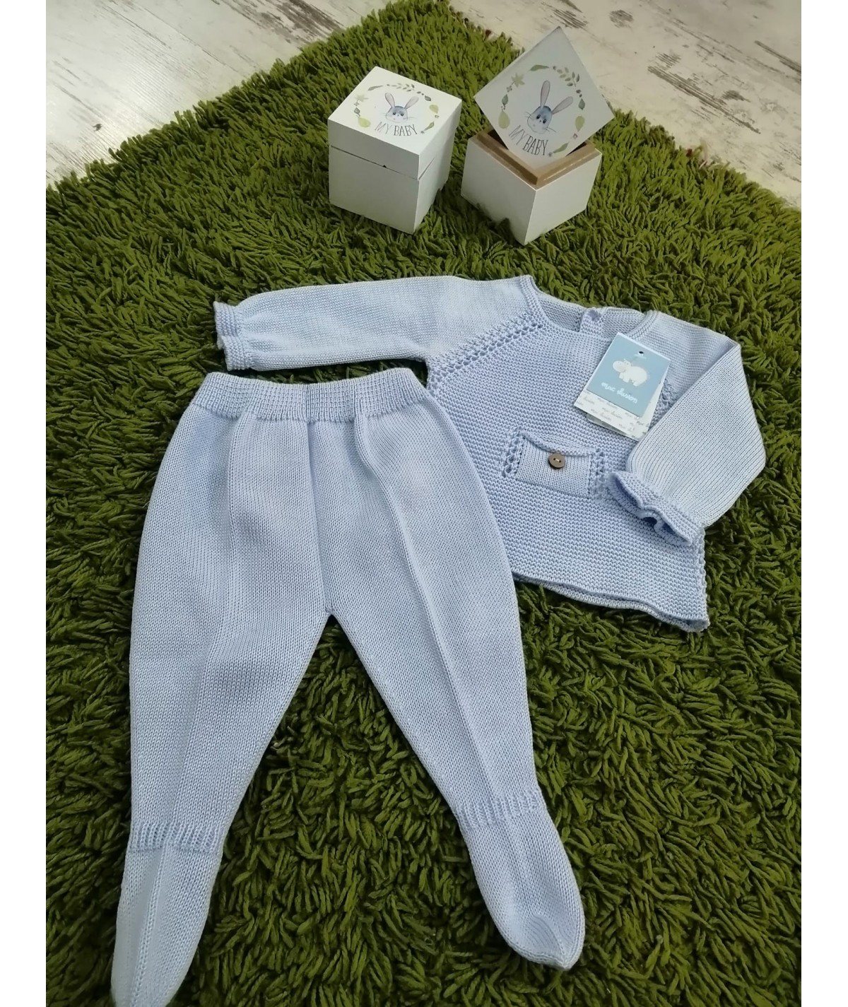 CONJUNTO BEBÉ HILO POLAINA