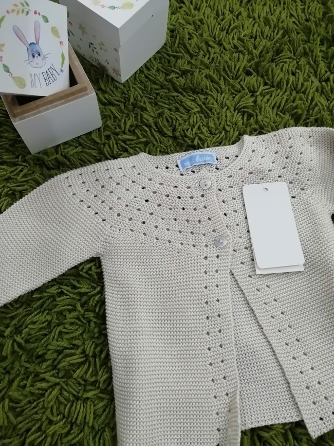 Chaqueta Bebé Hilo Doble Boton