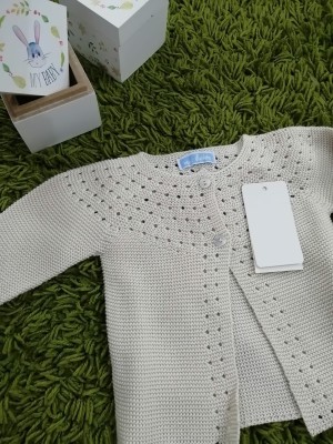 Chaqueta Bebé Hilo Doble Boton