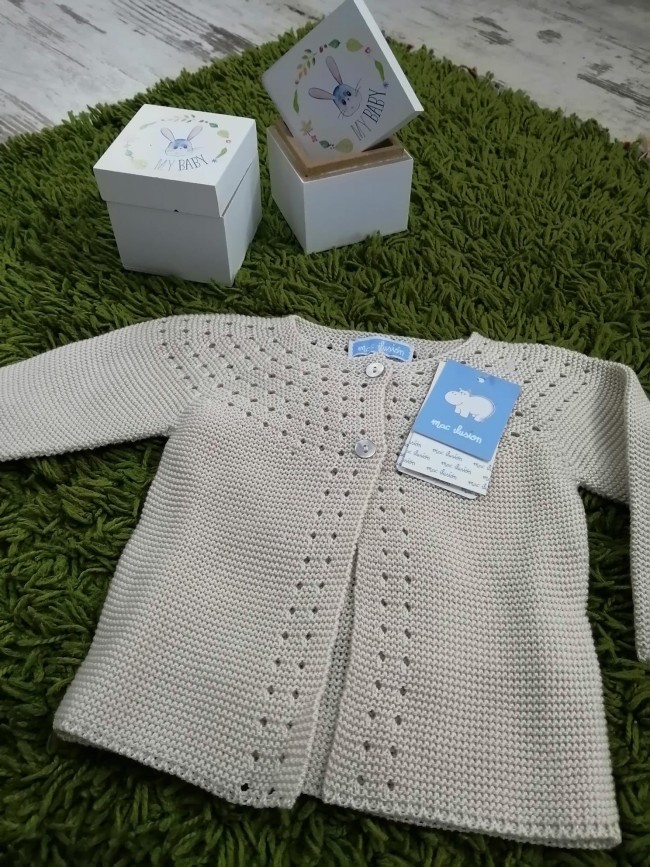 Chaqueta Bebé Hilo Doble Boton