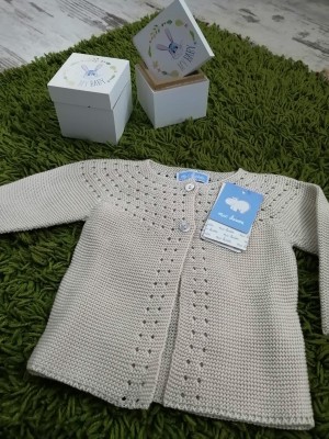 Chaqueta Bebé Hilo Doble Boton