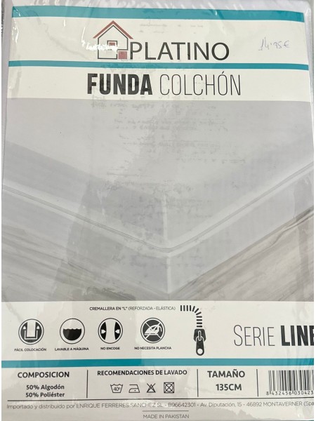 Funda De Colchón 135Cm Platino