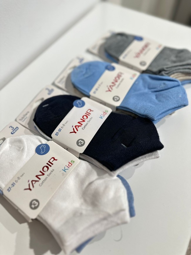 Calcetines Tobilleros Niño Liso