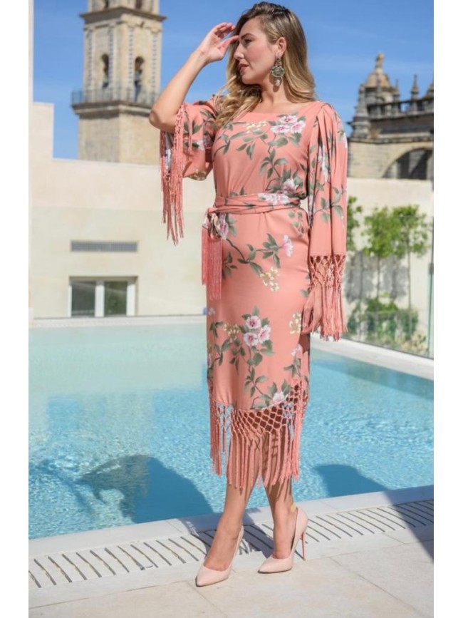 Vestido Tunica Kahyra Estampado Flecos