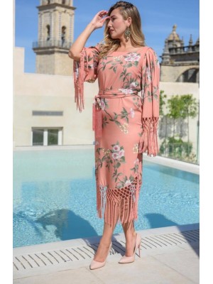 Vestido Tunica Kahyra Estampado Flecos