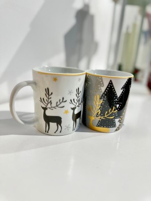 Taza navideña porcelana