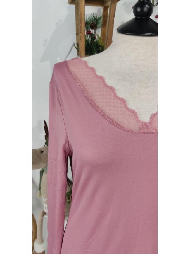 Camiseta térmica encaje