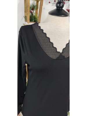 Camiseta térmica encaje