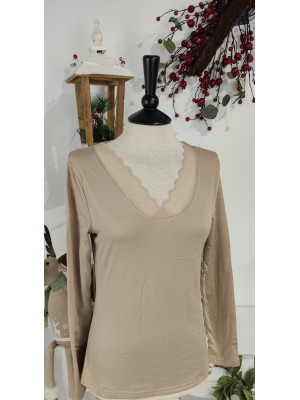 Camiseta térmica encaje