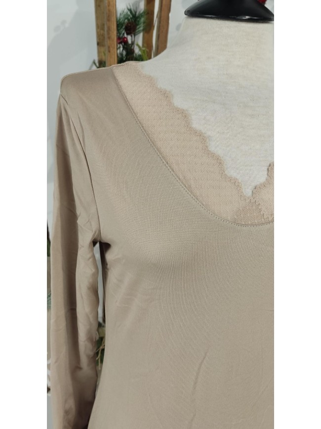 Camiseta térmica encaje