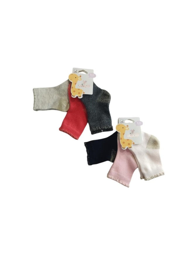 Pack calcetines bebé niña brilli
