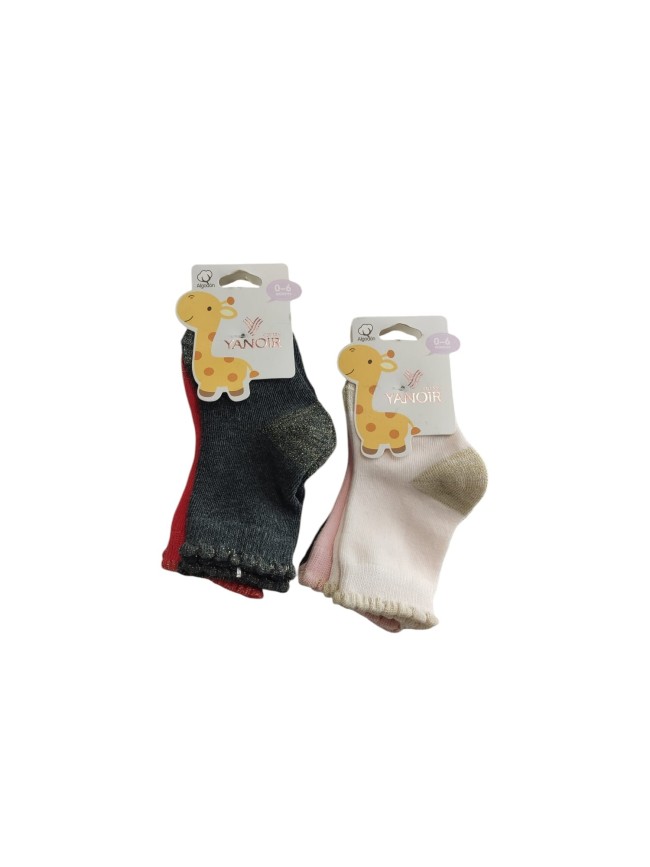 Pack calcetines bebé niña brilli