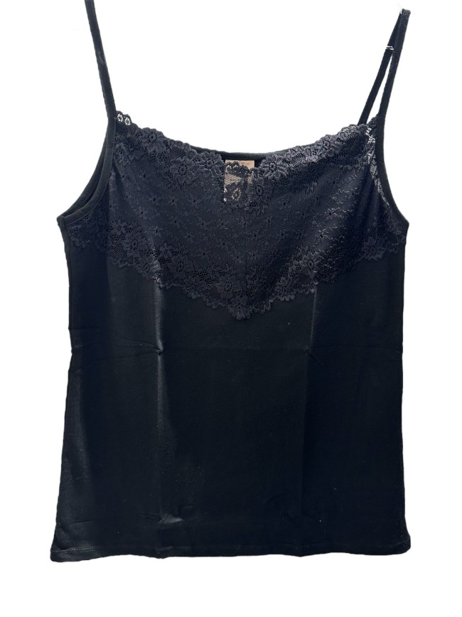 Camiseta tirante fino encaje