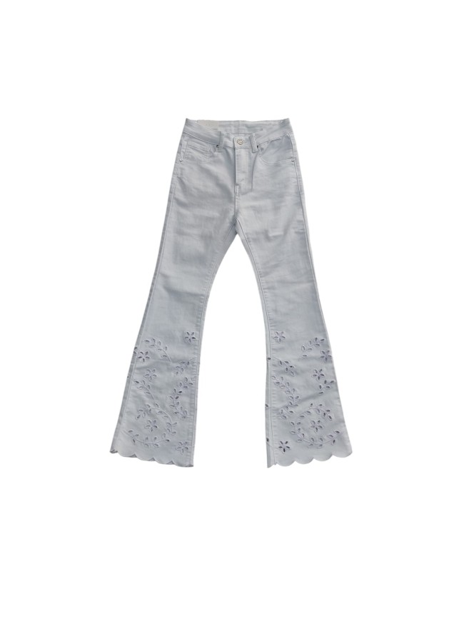 Jeans campana brocado
