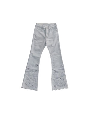 Jeans campana brocado
