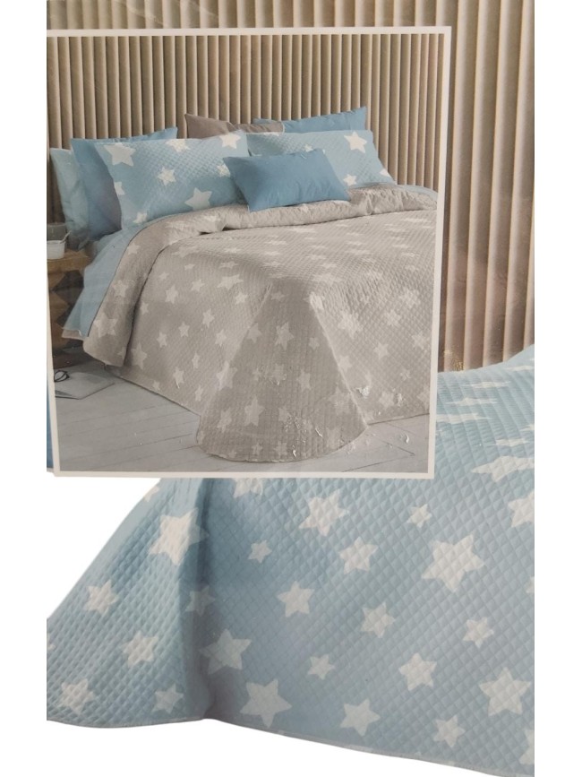 Colcha estrellas cama 105