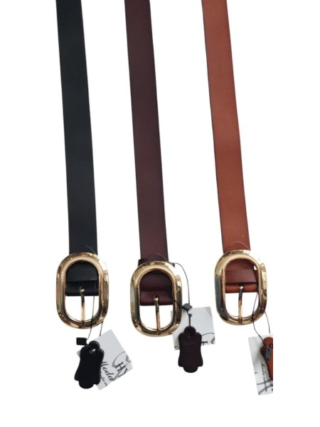 Cinturón piel ovalo