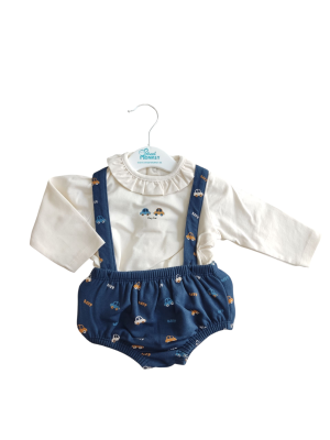 Conjunto ranita con tirantes Beep