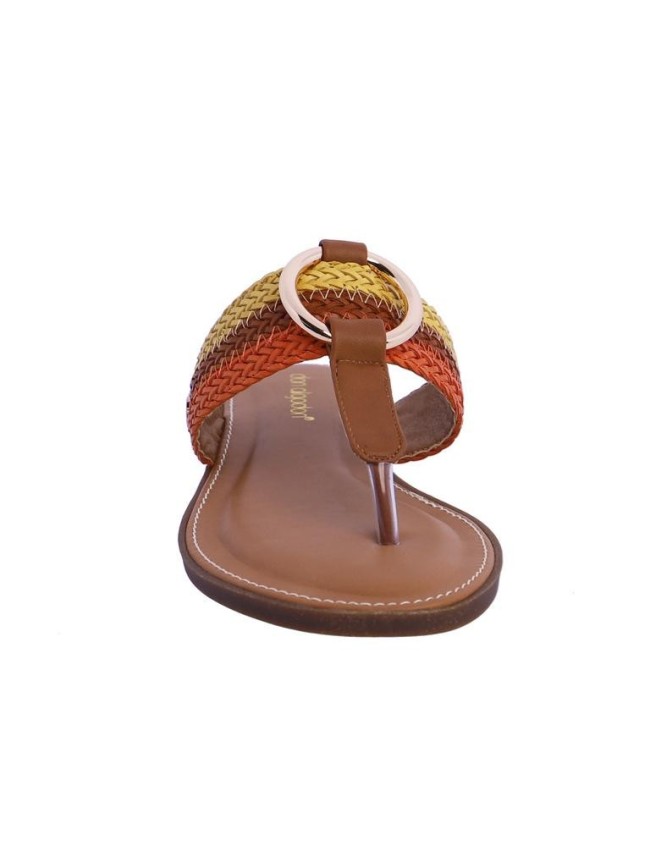 Sandalia Don Algodon Tiras De Cuero