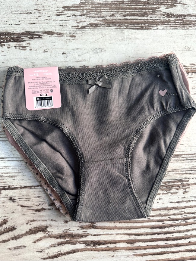 Pack 3 bragas niña animal print