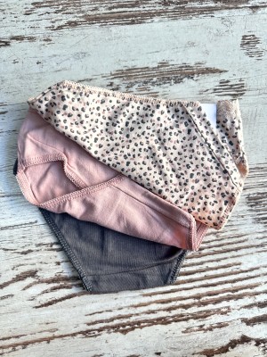 Pack 3 bragas niña animal print
