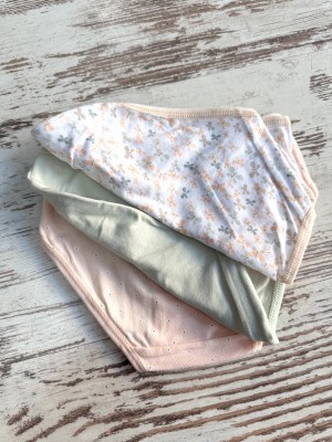 Pack 3 bragas niña flor