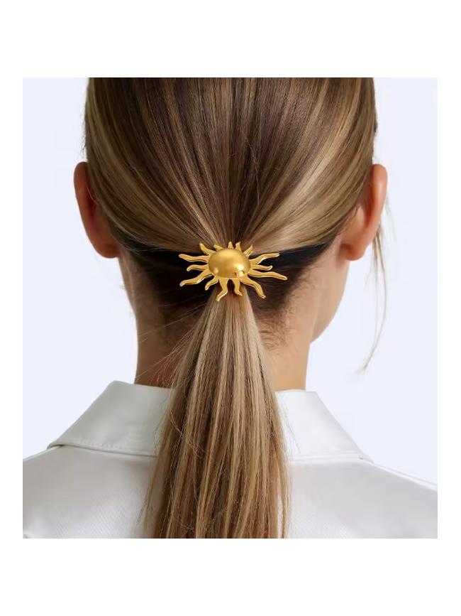 Gomillas del pelo figuras doradas