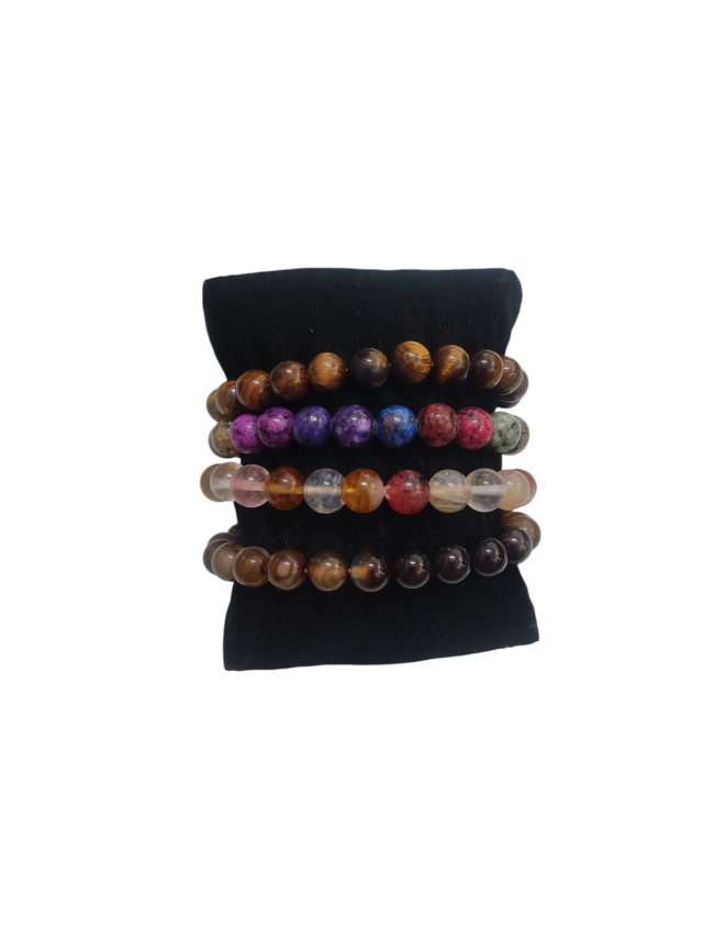 Pulseras bolas piedras