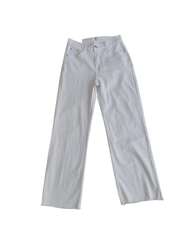 Jeans rectos desflecados