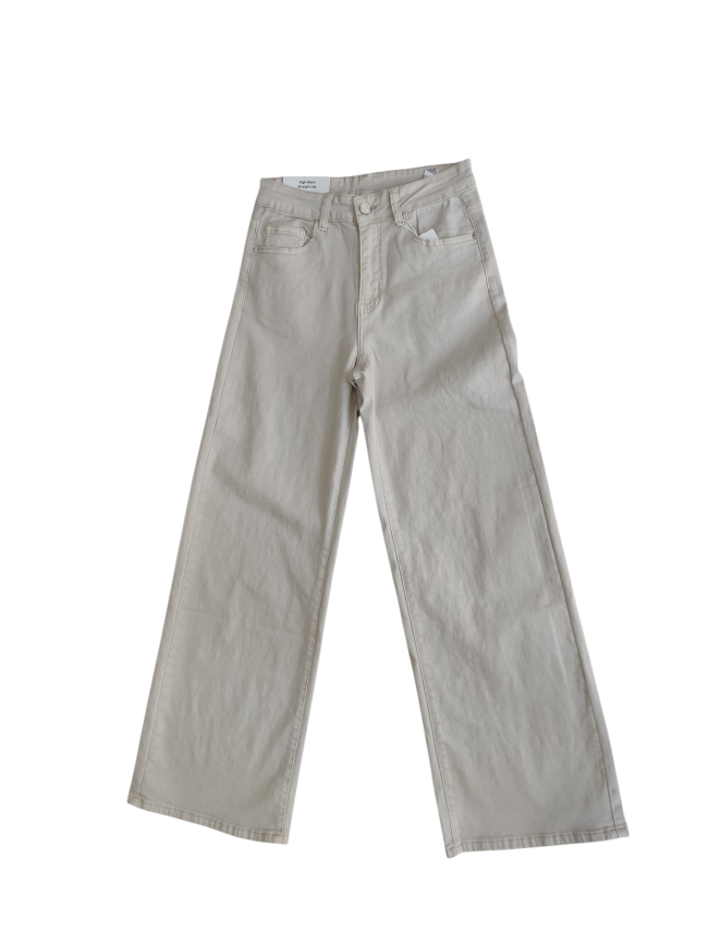 Jeans rectos desflecados