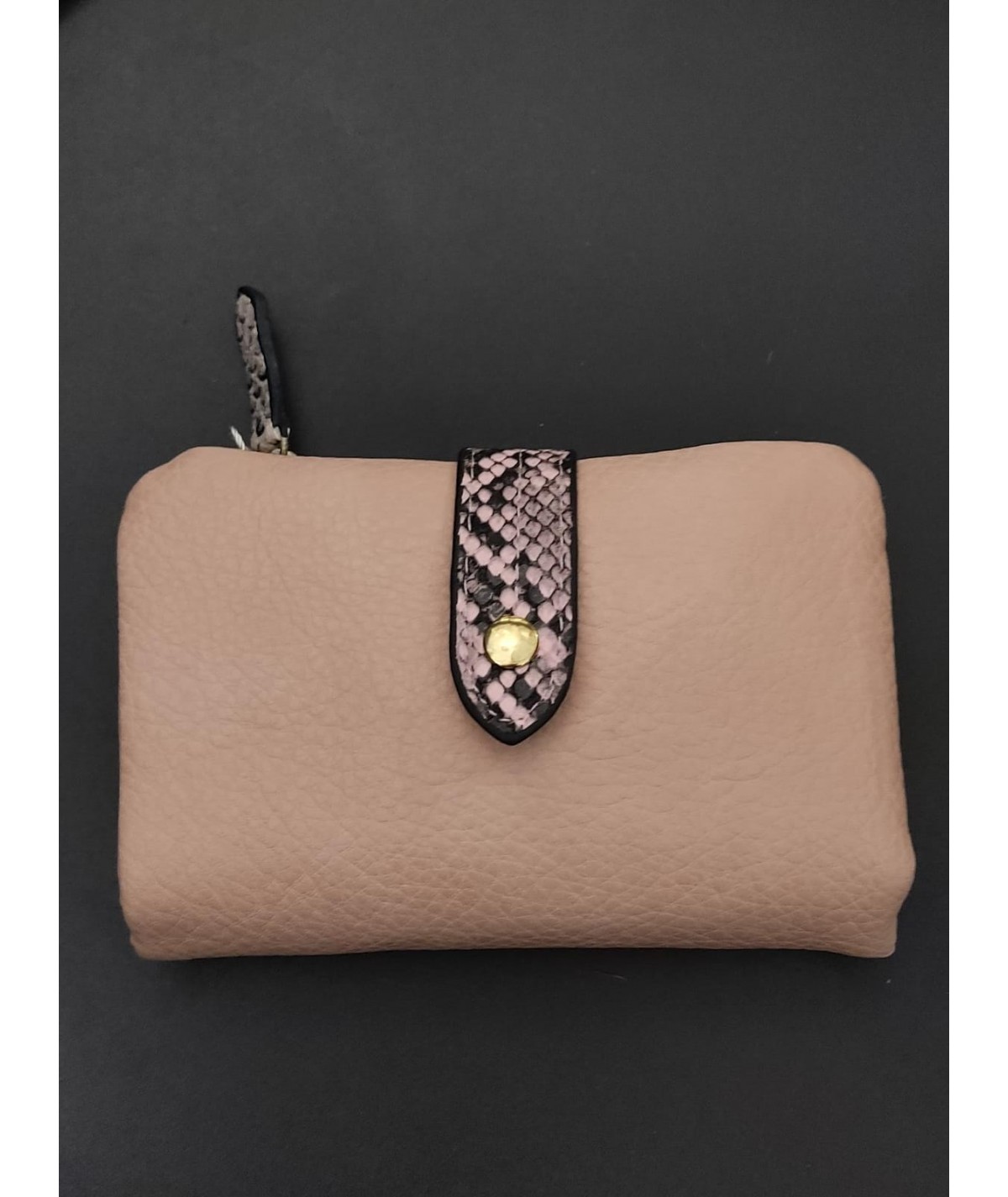 CARTERA CON CIERRE ANIMAL PRINT