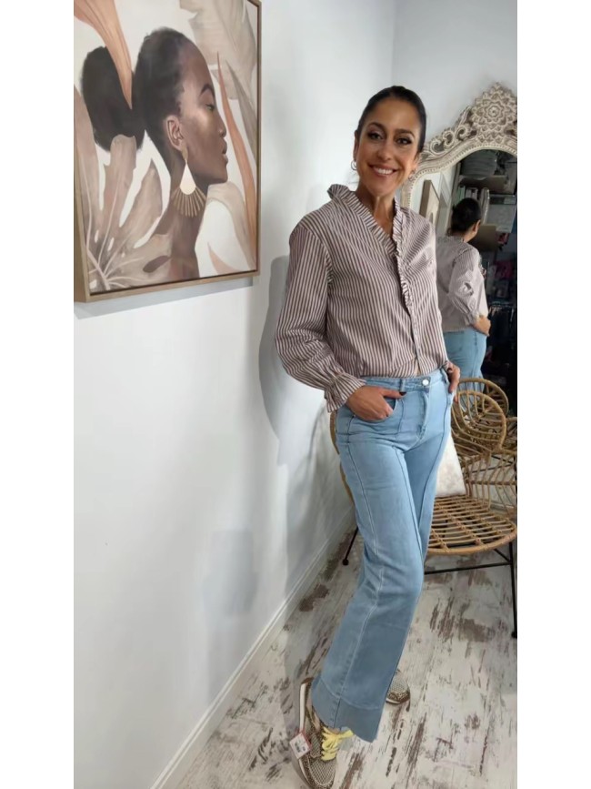Camisa Gia plisado