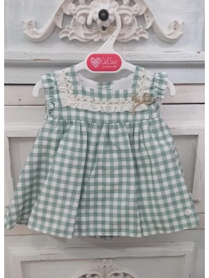 Vestido Y Braguita Bebe Niña Cuadros