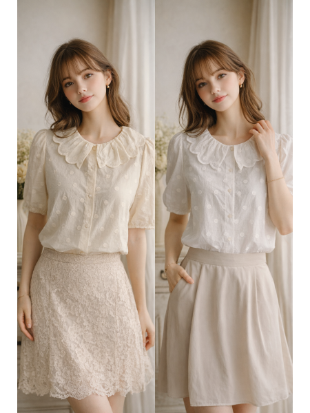 Blusa Venus bordado lunar