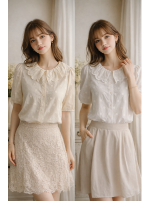 Blusa Venus bordado lunar