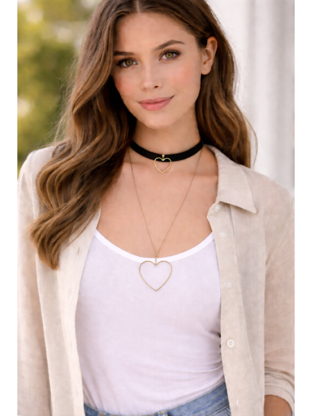 Colgante doble corazón