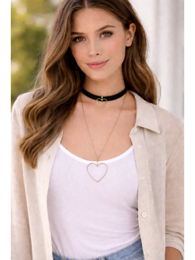 Colgante doble corazón