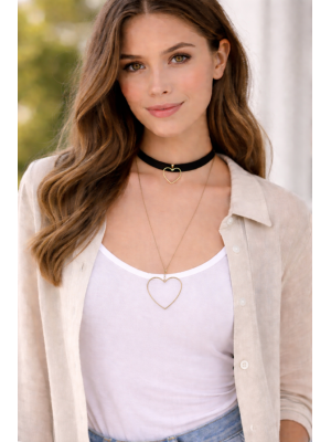 Colgante doble corazón